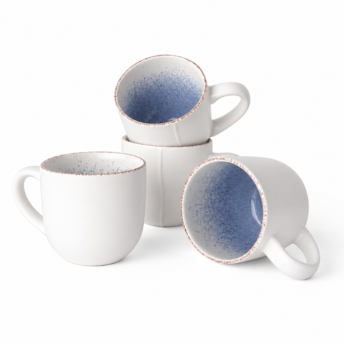Caymere Coffee Mugs, 12 oz Ceramic Coffee Cups Set of 4, Coastal Blue clean product image