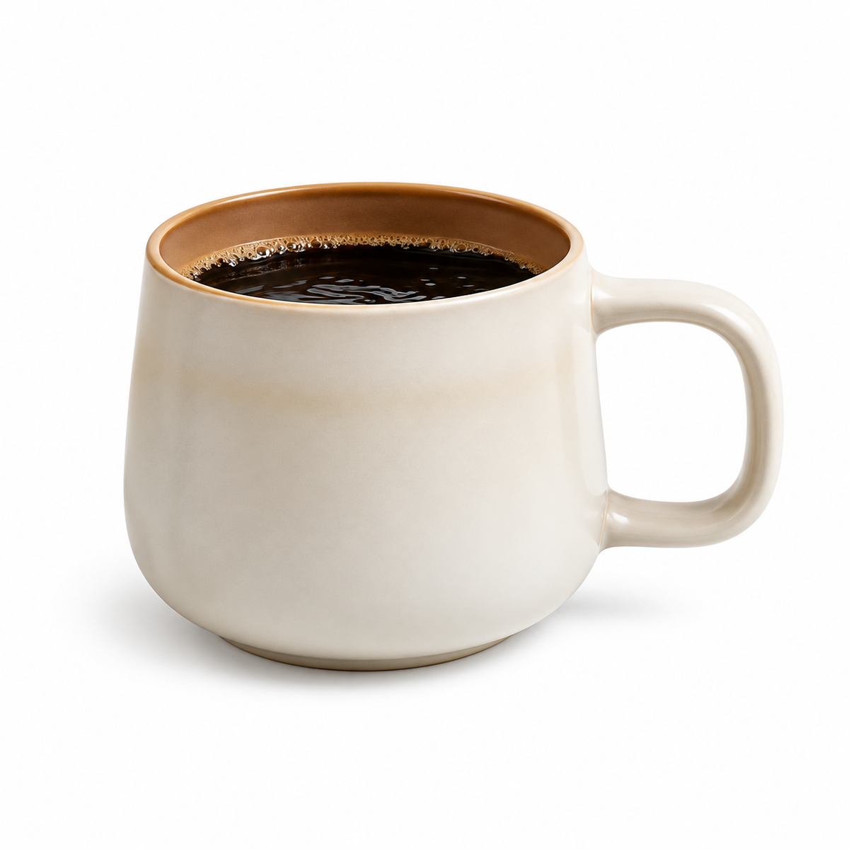 Stoneware Ceramic Coffee Mugs Set of 4 | 12 oz | Sage Ash clean product image