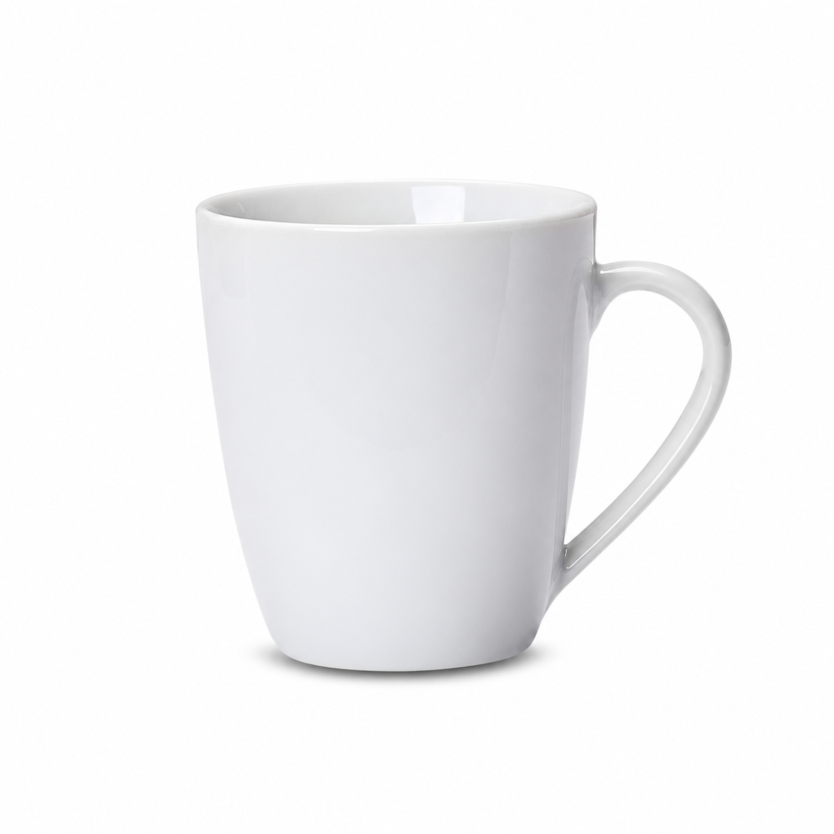 Porcelain Heat Resistant Coffee Mugs, Microwave and Oven Safe, 12 oz, White, 12 Count clean product image